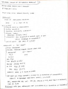 Handwritten lecture notes